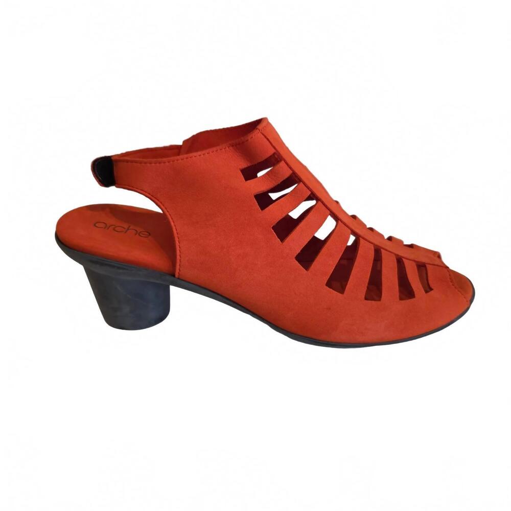 NEW ARCHE women's elexor wedge sandal in orange